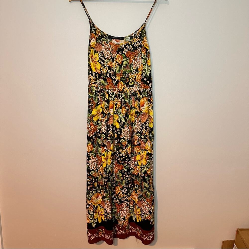 Zara Women's Long Strappy Floral Camisole Dress Size M
